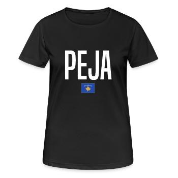Peja, Kosovo - T-shirt respirant Femme - noir - Devant - AI Model Female 172 light (172cm)
