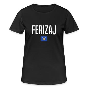 Ferizaj, Kosovo - T-shirt respirant Femme - noir - Devant - AI Model Female 172 light (172cm)