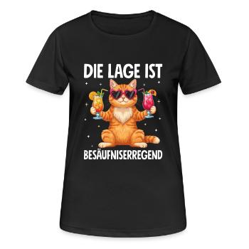 Die Lage Ist Besäufniserregend - Frauen T-Shirt atmungsaktiv - Schwarz - Vorne - AI Model Female 172 light (172cm)