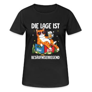 Die Lage Ist Besäufniserregend - Frauen T-Shirt atmungsaktiv - Schwarz - Vorne - AI Model Female 172 light (172cm)