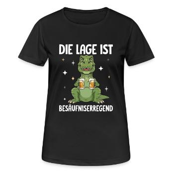 Die Lage Ist Besäufniserregend - Frauen T-Shirt atmungsaktiv - Schwarz - Vorne - AI Model Female 172 light (172cm)