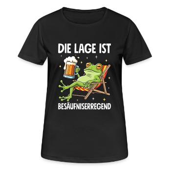 Die Lage Ist Besäufniserregend - Frauen T-Shirt atmungsaktiv - Schwarz - Vorne - AI Model Female 172 light (172cm)