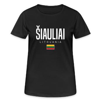 Šiauliai, Lituanie - T-shirt respirant Femme - noir - Devant - AI Model Female 172 light (172cm)