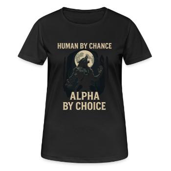 Humain par hasard Alpha de votre choix - T-shirt respirant Femme - noir - Devant - AI Model Female 172 light (172cm)