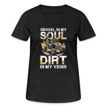 Schotter in Meiner Seele, Dreck in Meinen Adern - Frauen T-Shirt atmungsaktiv - Schwarz - Vorne - AI Model Female 172 light (172cm)