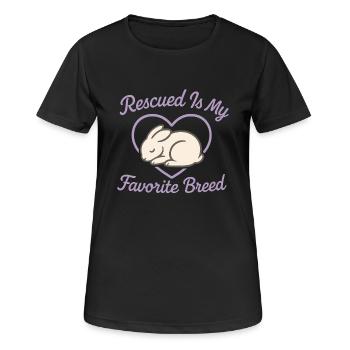 Bunny Mom Rabbit Rescue Adopt, Buy - Women's Breathable T-Shirt - black - Front - AI Model Female 172 light (172cm)