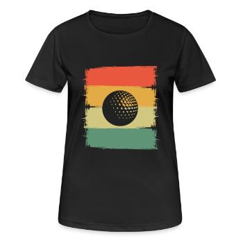 Golf - Frauen T-Shirt atmungsaktiv - Schwarz - Vorne - AI Model Female 172 light (172cm)