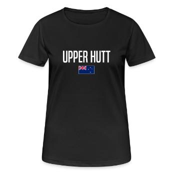 Upper Hutt New Zealand - Women's Breathable T-Shirt - black - Front - AI Model Female 172 light (172cm)