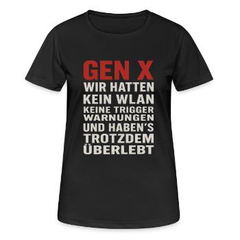 Gen X We didn't have wifi - Women's Breathable T-Shirt - black - Front - AI Model Female 172 light (172cm)