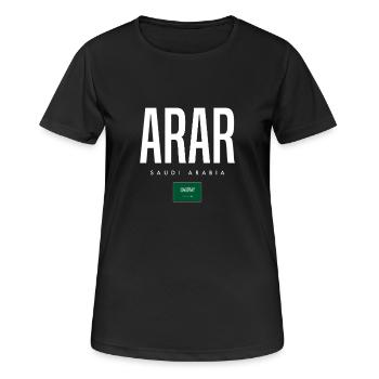 Arar Saudi-Arabien - Frauen T-Shirt atmungsaktiv - Schwarz - Vorne - AI Model Female 172 light (172cm)