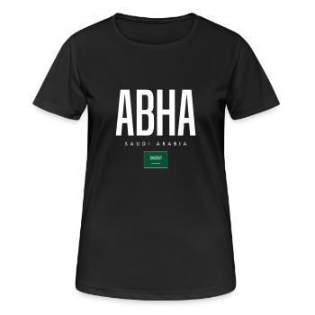 Abha Saudi-Arabien - Frauen T-Shirt atmungsaktiv - Schwarz - Vorne - AI Model Female 172 light (172cm)