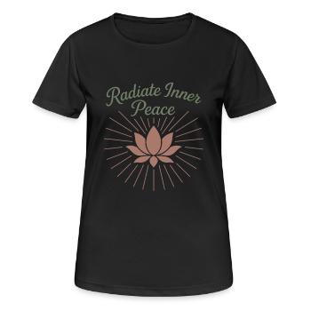 Boho Yoga Cadeau spirituel pour les yogis conscients - T-shirt respirant Femme - noir - Devant - AI Model Female 172 light (172cm)