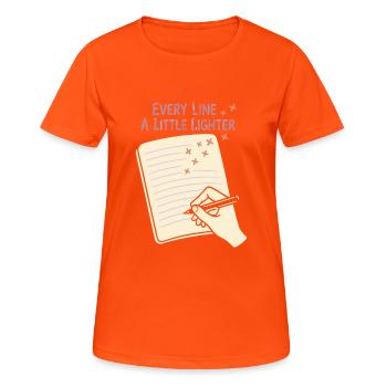 Gratitude Practice Journal Lover Emotional - Women's Breathable T-Shirt - neon orange - Front - AI Model Female 172 dark (172cm)