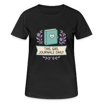 Gratitude Practice Journal Lover Emotional - Women's Breathable T-Shirt - black - Front - AI Model Female 172 light (172cm)