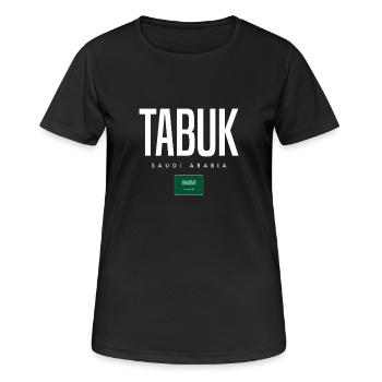 Tabuk Saudi-Arabien - Frauen T-Shirt atmungsaktiv - Schwarz - Vorne - AI Model Female 172 light (172cm)