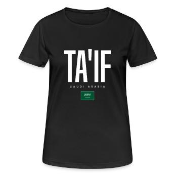 Ta'if Saudi-Arabien - Frauen T-Shirt atmungsaktiv - Schwarz - Vorne - AI Model Female 172 light (172cm)
