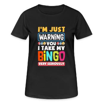 Bingo Bingo Night Bingo Card Bingo Round - Women's Breathable T-Shirt - black - Front - AI Model Female 172 light (172cm)