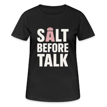 Salt Lover Sodium Dependent Nacl Meme - Women's Breathable T-Shirt - black - Front - AI Model Female 172 light (172cm)