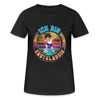 Ich Bin Erstklassig Einschulung - Frauen T-Shirt atmungsaktiv - Schwarz - Vorne - AI Model Female 172 light (172cm)