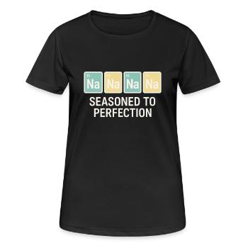 Salt Lover Sodium Dependent Nacl Meme - Women's Breathable T-Shirt - black - Front - AI Model Female 172 light (172cm)