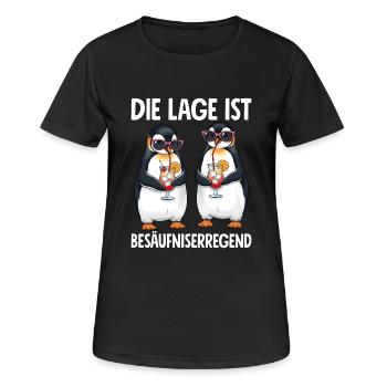 Die Lage Ist Besäufniserregend - Frauen T-Shirt atmungsaktiv - Schwarz - Vorne - AI Model Female 172 light (172cm)