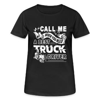 Truck Driver Best Truck Driver - Women's Breathable T-Shirt - black - Front - AI Model Female 172 light (172cm)