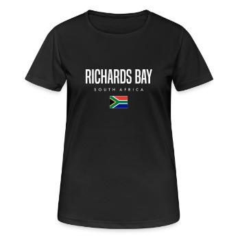 Richards Bay Südafrika - Frauen T-Shirt atmungsaktiv - Schwarz - Vorne - AI Model Female 172 light (172cm)