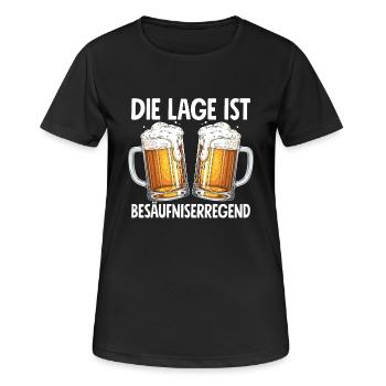 Die Lage Ist Besäufniserregend - Frauen T-Shirt atmungsaktiv - Schwarz - Vorne - AI Model Female 172 light (172cm)