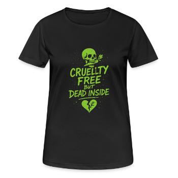 Végétalien Punk Rebelle Végétalien Végétalien Anarchiste Végétalien - T-shirt respirant Femme - noir - Devant - AI Model Female 172 light (172cm)