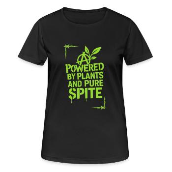 Végétalien Punk Rebelle Végétalien Végétalien Anarchiste Végétalien - T-shirt respirant Femme - noir - Devant - AI Model Female 172 light (172cm)