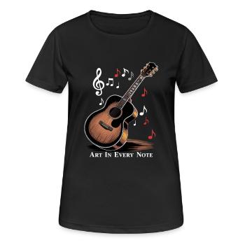 KUNST IN JEDER NOTE - Frauen T-Shirt atmungsaktiv - Schwarz - Vorne - AI Model Female 172 light (172cm)