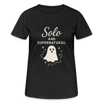 Rupture fantomatique-humour-rencontre-erreur-célibataire - T-shirt respirant Femme - noir - Devant - AI Model Female 172 light (172cm)