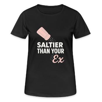 Salt Lover Sodium Dependent Nacl Meme - Women's Breathable T-Shirt - black - Front - AI Model Female 172 light (172cm)