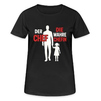 The – The Real - Women's Breathable T-Shirt - black - Front - AI Model Female 172 light (172cm)