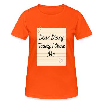 Gratitude Practice Journal Lover Emotional - Women's Breathable T-Shirt - neon orange - Front - AI Model Female 172 dark (172cm)