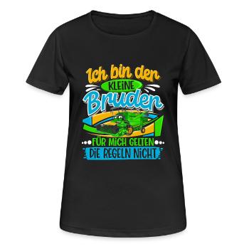 Kleiner Bruder - Frauen T-Shirt atmungsaktiv - Schwarz - Vorne - AI Model Female 172 light (172cm)