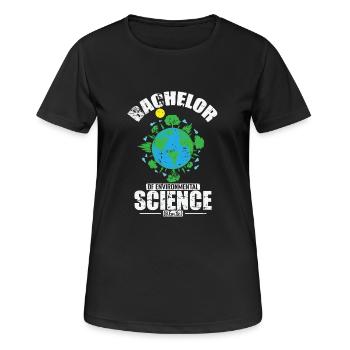 Bachelor of Environmental Science Umweltschutz - Frauen T-Shirt atmungsaktiv - Schwarz - Vorne - AI Model Female 172 light (172cm)