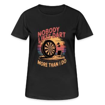 Personne n’aime Dart plus que moi - T-shirt respirant Femme - noir - Devant - AI Model Female 172 light (172cm)