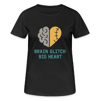 Hirnverletzungsüberlebender Neuro-resiliente - Frauen T-Shirt atmungsaktiv - Schwarz - Vorne - AI Model Female 172 light (172cm)