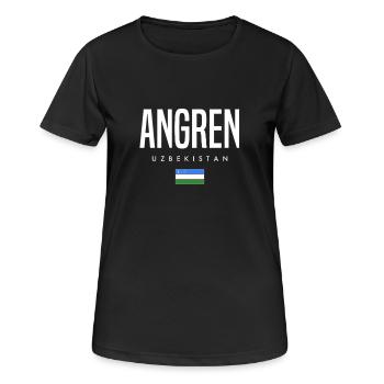 Angren, Ouzbékistan - T-shirt respirant Femme - noir - Devant - AI Model Female 172 light (172cm)