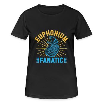 Euphonium fanatique baryton Faning Band - T-shirt respirant Femme - noir - Devant - AI Model Female 172 light (172cm)
