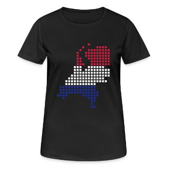 Holland - Niederlande - Frauen T-Shirt atmungsaktiv - Schwarz - Vorne - AI Model Female 172 light (172cm)