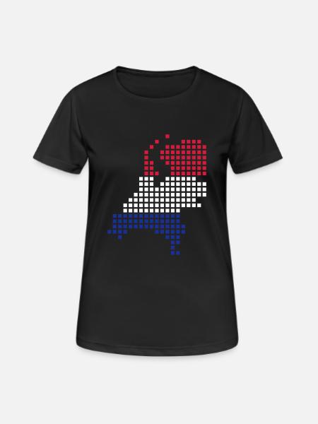Holland - Niederlande - Frauen T-Shirt atmungsaktiv - Schwarz