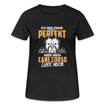 My Cane Corso Loves Me - Molosser Mastiff - Women's Breathable T-Shirt - black - Front - AI Model Female 172 light (172cm)