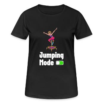 Saut trampoline jumpstyle hopping sport - T-shirt respirant Femme - noir - Devant - AI Model Female 172 light (172cm)
