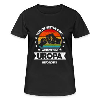 Uropa Geschenk - Frauen T-Shirt atmungsaktiv - Schwarz - Vorne - AI Model Female 172 light (172cm)