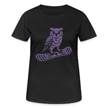 Minimalistisches Design: - Frauen T-Shirt atmungsaktiv - Schwarz - Vorne - AI Model Female 172 light (172cm)