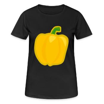paprika chilli chili pepper citrus veggie vegetable - Women's Breathable T-Shirt - black - Front - AI Model Female 172 light (172cm)