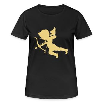 Cupid 1 - Frauen T-Shirt atmungsaktiv - Schwarz - Vorne - AI Model Female 172 light (172cm)