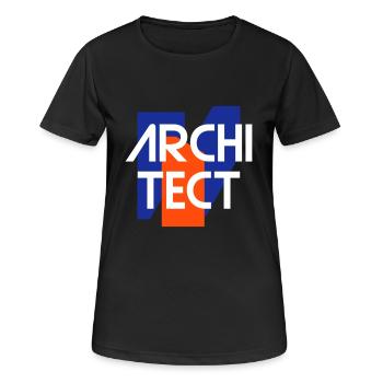 Architect (geometrische Figuren) - Frauen T-Shirt atmungsaktiv - Schwarz - Vorne - AI Model Female 172 light (172cm)